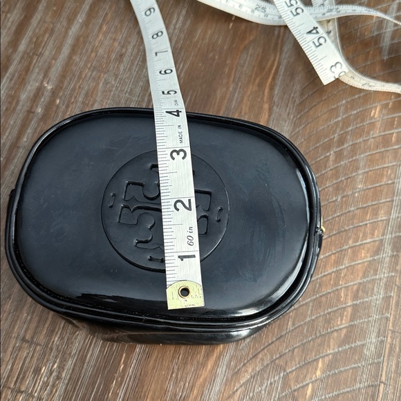 Tory Burch Black Toiletry Bag with Gold Accents - Picture 7 of 9